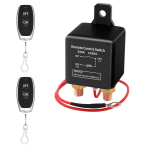 12V 200A Anti-Theft Battery Disconnect Switch with Two Wireless Remote Controls