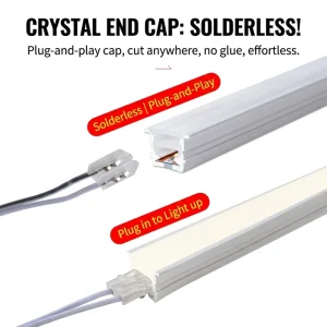 12V 24V 10×10 Silicone LED Light Strip with Touch Switch and Up Shade for Cabinets and Wardrobes Embedded