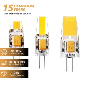 12V 24V 110V 220V G4 Led Light Bulb 0.5W 1W 2W 3W COB LED G4