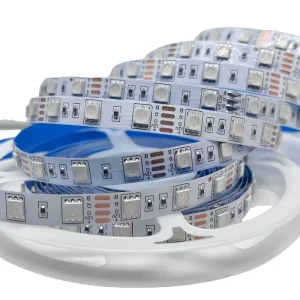 12V/24V 5050 60D RGB Flexible DIY LED Rope Strip Light with Smart Control, PVC IP20