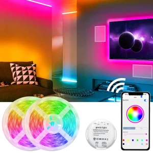 12V 24V 5050 RGBW LED Strip Light Multicolor 5m 10m 50m Wi-Fi Controlled