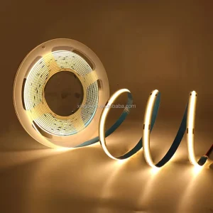 12V 24V 8mm 360 480 LEDs/m IP20 Remote Control Copper COB LED Strip Light for Cabinet Bedroom Kitchen Lighting