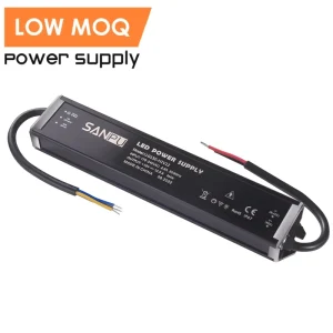 12V 24V AC/DC LED Driver for CCTV Cameras Plastic IP67 Outdoor Waterproof Slim Strip Light Power Supply