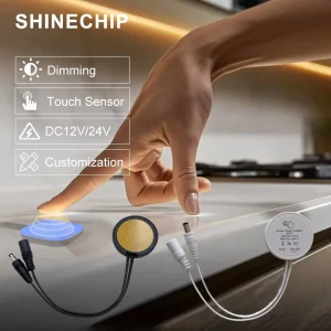 12V 24V DC 5A 60W Hidden Induction Hand Touch Dimmer Sensor Switch for Cabinet Furniture LED Strip Lighting