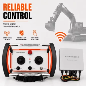 12V 24V Long-Distance Excavator Remote Controller with Cross Joysticks