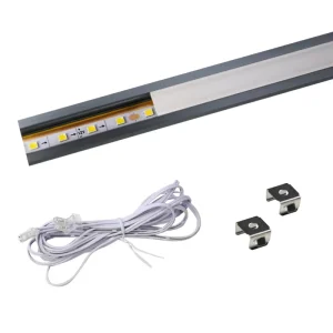 12V/24V Recessed Cabinet Strip Light with Aluminum Liner Profile and Shade