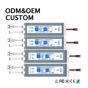 12V 2A-5A IP67 Waterproof LED Power Supply for Bathroom and Under-Cabinet Lighting