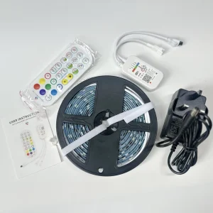 12V 5050 RGB Smart LED Strip Light with WiFi App and Remote Control