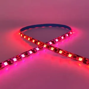12V 5050RGB 60LED IP65 Rated WS2811 Programmable Full Color LED Strip Light with Running Water & Horse Patterns App Control