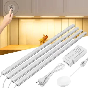 12V Barra LED Rigida Inductiva Con Carcasa De Aluminio Luz Para Gabinetes Sensor De Gesto Ajuste Tactil Para Armarios