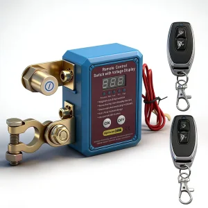 12V Circuit Breaker with Remote Battery Disconnect, LED Voltage Indicator, and Automatic Power Switch
