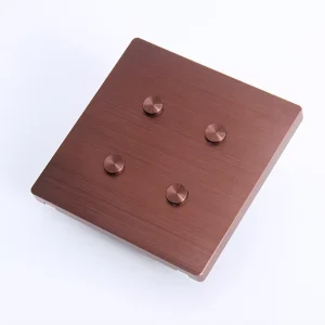 12V DC Dry Contact Soft Touch 4 Gang Rose Gold Brushed Aluminium Light Wall Switch
