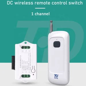 12V DC Remote Control Switch with Remote and Receiver, 1 Button 1 Channel, RF Lighting Switch