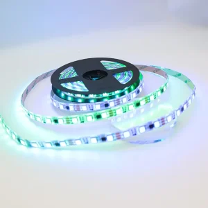 12V DC Smart RGB Addressable LED Strip 60 LEDs/m WS2811 Remote Control Wi-Fi IP20 Dimmable for Landscape Lighting