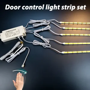 12V Hand Motion Sensor Switch with 110V 220V Driver and COB LED Strip Light 320 LEDs/m for Shelf Pantry Showcase