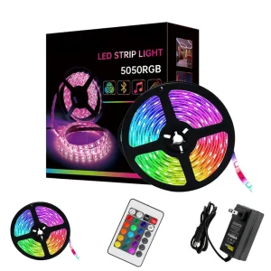 12V IR Remote Control LED Smart Strip Light RGB Indoor Decoration 5050 Flexible Strip Lights 5m 10m Waterproof App Warm White