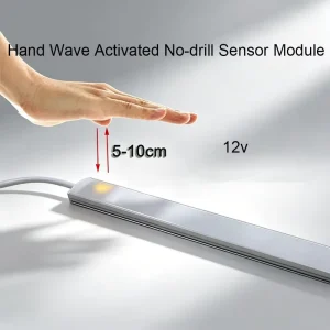 12V Motion Sensor Light Switch for LED Strip 60W Closet Cabinet IR Hand Sensor PCB 5A