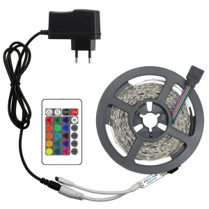 12V RGB COB LED Strip Light, 5050 SMD, 5m, IP68 PVC, Wireless, Remote/App Control, Landscape Lighting