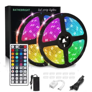 12V Smart Wi-Fi LED RGB Strip Light Kit with App, IR, Music, Voice Control and Remote 5m/10m SMD5050