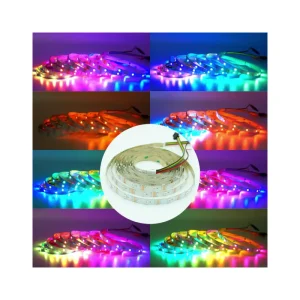 12V WS2815B 5050 RGB 30leds m White PCB Copper Smart Addressable Flexible Strips with Remote Control for Landscape Lighting
