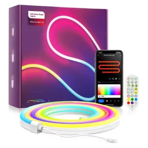12V Waterproof Flexible RGBIC Pixel Addressable LED Neon Strip Light Running Water Effect