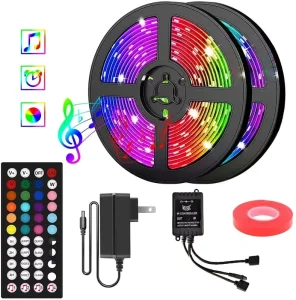 12V WiFi or App-Controlled LED Strip Light SMD 5050 2835 RGB COB Remote Control