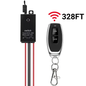 12V Wireless Remote Control Switch Relay DC 5V 48V AC 100V 240V 328FT Control ON Off Switch for Car RV Motor LED Light Fan Pump