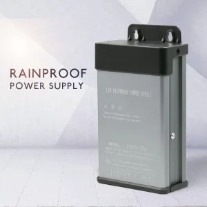 12V100W 150W 200W 300W LED Power Supply Rainproof IP44 Ultra Slim LED Transformer 100 240V AC to 12V DC 25A Converter