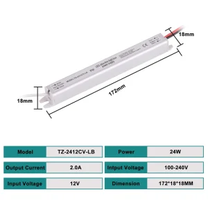 12W 18W 24W 36W 48W 60W 72W 24V Slim 12w Led Driver