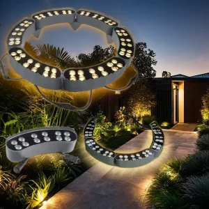 12W LED Spotlight Customizable Aluminum Pillar Ring Light Coconut Palm Landscape Hug Tree IP65 Gardens
