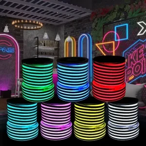 12W RGB COB LED Strip Light 336 LEDs M 2828 Chip Dual Sided 8mm DC12V 24V Smart Flexible Tape for DIY Accent & Home