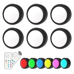 13-Color Remote-Controlled Dimmable RGB PC Battery-Powered Cabinet Night Light