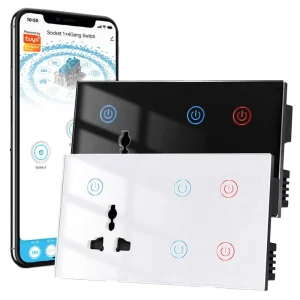 13A Universal Wi-Fi Touch Wall Socket Switch with App Control for Middle East