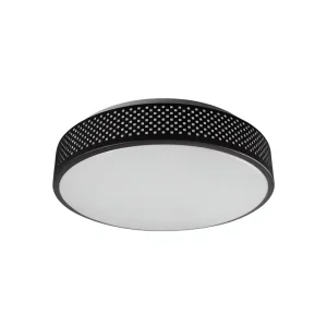 14-Inch Black Metal Frame Indoor LED Ceiling Lamp for Living Room and Corridor