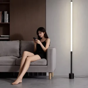 140cm LED Corner Floor Lamp Remote Control 3 Color Dimmable Standing Light for Living Room Bedroom Home Decor