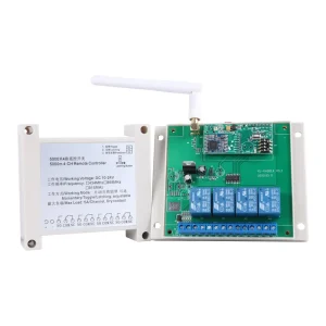 15-Kilometer Remote Control Switch, 434MHz RF, DC 12V, 4-Channel LoRa Agriculture Irrigation Controller