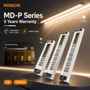 150W 24V 6.25A Single Dimmable LED Driver Power Supply Multi-Level Dimming Semi-Glue for LED Strips
