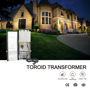 150W 300W Three Phase Stainless Steel 120V to 12V Toroidal Coil Low Voltage Transformer with Photocell for Landscape Lighting