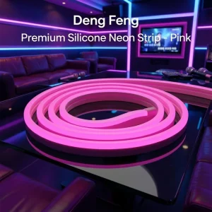 1510 Front-Lit Copper Flexible LED Light Strip AC24V IP67 Pink Dimmable Indoor/Outdoor