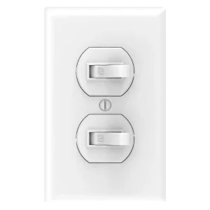 15A 120V Double Switch with Single Pole 1 Way Wall Toggle Light Switch Duplex Toggle Switch
