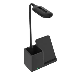 15W 3 in 1 Touch Control LED Desk Lamp with Stand Pen Holder Wireless Charger for Mobile Phones Eye Protection Dimmable