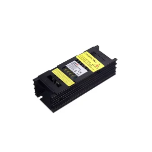 15W LED Strip Driver, 5V/12V/24V AC-DC Switching Power Supply, Indoor Slim Black Housing, IP20, 150W Output, 120V Input