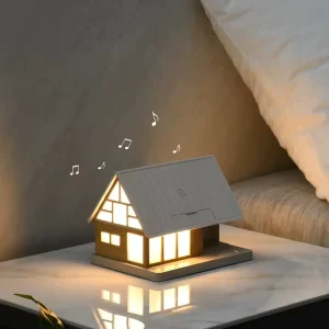 15W Touch Wireless Charging ABS Bedside Lamp Rechargeable LED Night Light Modern with White Noise Dimmable Type C