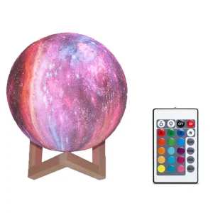 15cm Gala Xy Space Lamp 16Colors Lava Lamp Moonlight Moon Night Light Moon Ball 3D Printed Moon Lamp for Gifts