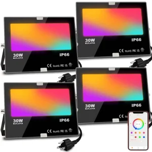 15w 25w 50w IP66 Outdoors Waterproof Smart Color Changing Rgb Outdoor Waterproof Led Floodlight With App Control
