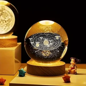 16 Color 6mm Crystal Glass Ball LED Night Light for Children