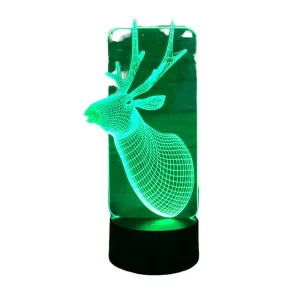 16-Color Gradient Touch-Control LED Desk Lamp, 3D Night Light, USB Powered, Bedroom