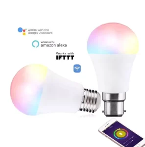 16-Color RGB LED Smart Bulb E27 IR Remote WiFi Control 7W 9W for B22 E26 Bases