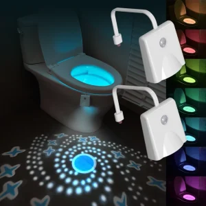 16 Colors Modern Toilet Motion Sensor Night Light Rechargeable LED Human Body Induction Lamp
