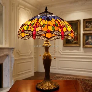 16″ Dragonfly Resin Dome Handmade Table Lamp with European Design LED